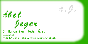 abel jeger business card