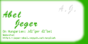 abel jeger business card